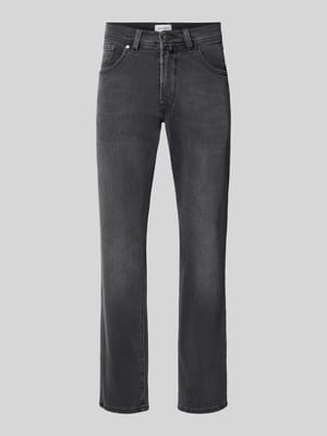 Straight Fit Jeans aus elastischem Baumwoll-Mix Modell 'Dijon' Shop The Look MANNEQUINE
