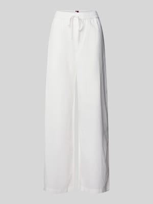 Wijde broek van een mix van katoen en linnen Shop The Look MANNEQUINE