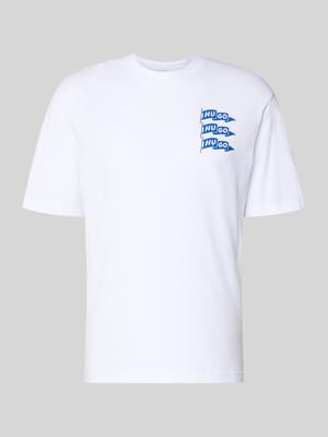 męski t-shirt o kroju regular fit z czystej bawełny model 'NALIEN' Shop The Look MANNEQUINE