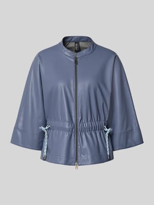 Blazer in Leder-Optik mit Stehkragen Shop The Look MANNEQUINE