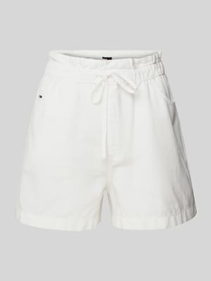 Regular Fit Paperbag-Shorts aus Baumwoll-Leinen-Mix Shop The Look MANNEQUINE