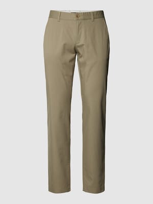 Slim fit chino met steekzakken opzij, model 'Ceramica' Shop The Look MANNEQUINE