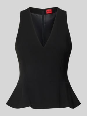Slim Fit Blusentop mit Schößchen Shop The Look MANNEQUINE
