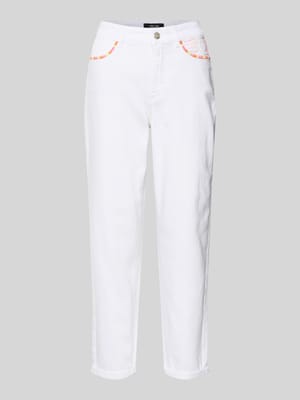 Jeansy o kroju relaxed fit z haftami Shop The Look MANNEQUINE