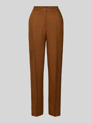Straight Fit Leinenhose mit Bügelfalten Modell 'Boreli' Shop The Look MANNEQUINE