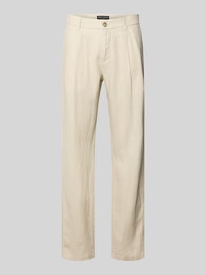 Tapered Leinenhose mit Gürtelschlaufen Modell 'OSBY JOGGER' Shop The Look MANNEQUINE