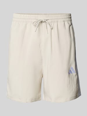 Shorts mit Label-Stitching und elastischem Bund Shop The Look MANNEQUINE