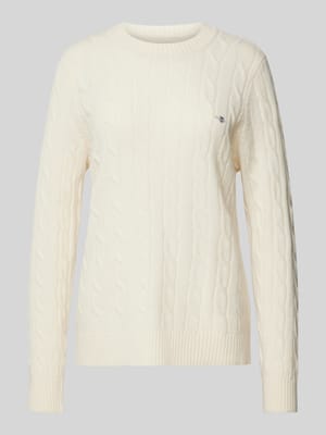 Gebreide pullover met kabelpatroon Shop The Look MANNEQUINE