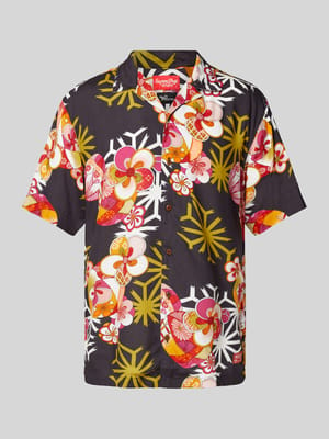 Koszula casualowa o kroju slim fit z nadrukiem na całej powierzchni model ‘HAWAIIAN’ Shop The Look MANNEQUINE