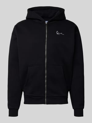 Regular fit sweatjack met logostitching, model 'Chest' Shop The Look MANNEQUINE