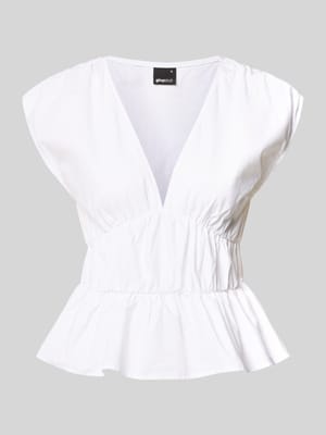 Peplum Top mit V-Ausschnitt Shop The Look MANNEQUINE