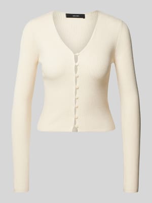 Cropped Strickjacke mit Knopfleiste Shop The Look MANNEQUINE