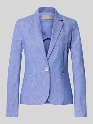 Regular Fit Blazer aus Leinen-Mix mit Paspeltaschen Shop The Look MANNEQUINE