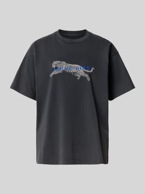 T-shirt met labelstitching Shop The Look MANNEQUINE
