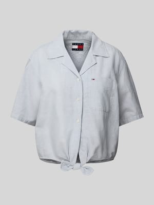 Relaxed Fit Hemdbluse aus Baumwoll-Leinen-Mix Shop The Look MANNEQUINE