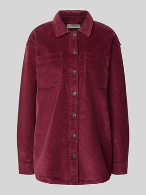 Regular Fit Hemdbluse aus Cord mit Brusttaschen Modell 'ALVA' Shop The Look MANNEQUINE