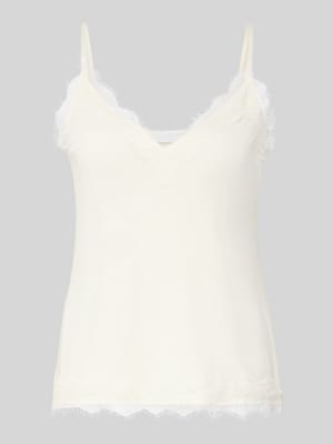 Spitzentop mit V-Ausschnitt Shop The Look MANNEQUINE