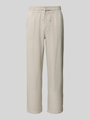 Leinenhose mit elastischem Bund Shop The Look MANNEQUINE