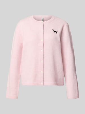 kardigan rozpinany o kroju regular fit z okrągłym dekoltem model 'EVIA' Shop The Look MANNEQUINE