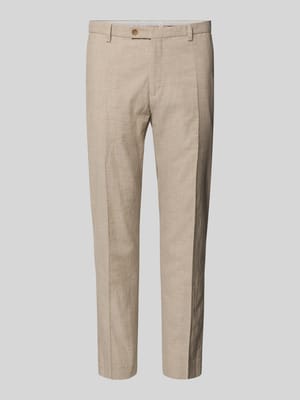 Spodnie do garnituru o kroju slim fit z efektem melanżowym model ‘Paco’ Shop The Look MANNEQUINE