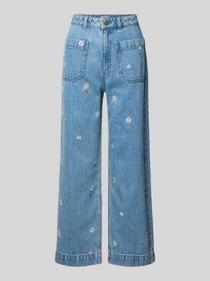 Jeans in verkorte pasvorm met stitchings Shop The Look MANNEQUINE