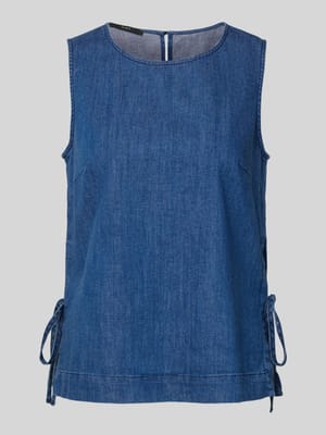 Blusentop mit Rundhalsausschnitt und seitlicher Schnürung Shop The Look MANNEQUINE