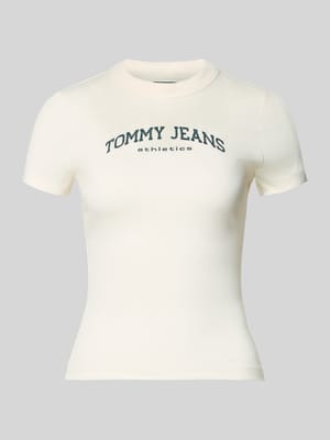 T-shirt o kroju slim fit z mieszanki bawełny model 'SLIM VARSITY' Shop The Look MANNEQUINE
