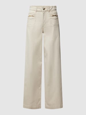 Jeans met uitlopende pijpen, model 'Colette' Shop The Look MANNEQUINE