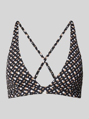 Top bikini z zapięciem na haftkę model ‘MONOGRAM’ Shop The Look MANNEQUINE