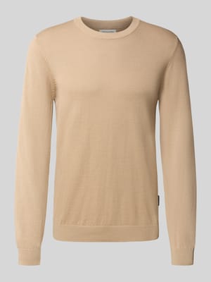 Gebreide pullover met ronde hals, model 'OSVALD' Shop The Look MANNEQUINE
