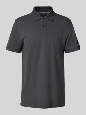 Regular Fit Poloshirt mit Logo-Stitching Shop The Look MANNEQUINE