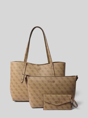 Tote Bag mit Allover-Logo-Print Modell 'Brenton' Shop The Look MANNEQUINE