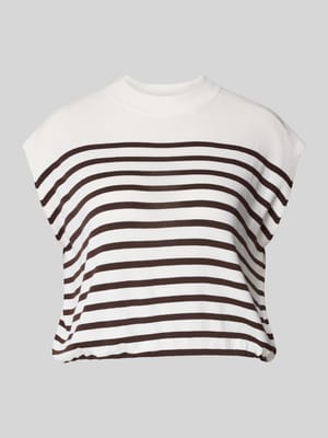 Strickshirt aus Seide-Baumwoll-Mix mit Rundhalsausschnitt Shop The Look MANNEQUINE