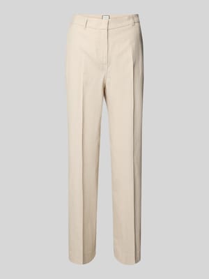 Broek van linnenmix met persplooien, model 'DOMINICA' Shop The Look MANNEQUINE
