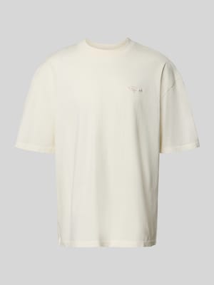 Oversized T-Shirt mit Label-Stitching Shop The Look MANNEQUINE