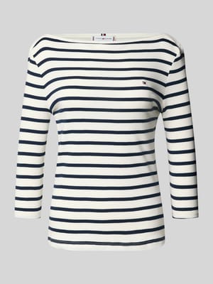 Slim Fit Langarmshirt aus reiner Baumwolle Shop The Look MANNEQUINE