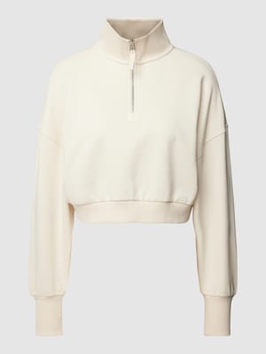 Cropped Sweatshirt aus Baumwolle mit Reißverschluss Shop The Look MANNEQUINE