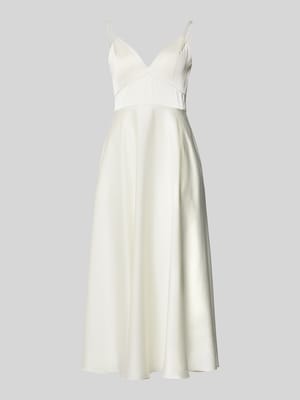 Suknia ślubna z satyny z dekoltem w serek Shop The Look MANNEQUINE