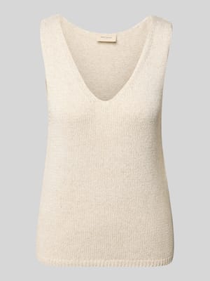 Gebreide top met V-hals, model 'Grscaliva' Shop The Look MANNEQUINE