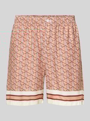 Straight Leg Shorts mit elastischem Bund Shop The Look MANNEQUINE