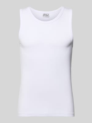 Top typu tank w prążkowanej optyce o kroju skinny fit Shop The Look MANNEQUINE