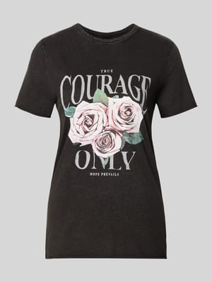 Regular fit T-shirt van puur katoen, model 'LUCY' Shop The Look MANNEQUINE