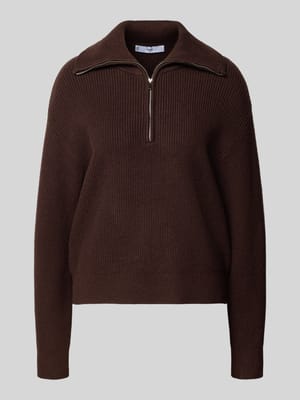 Strickpullover aus Viskose-Mix mit Troyer-Kragen Modell 'RIZON' Shop The Look MANNEQUINE