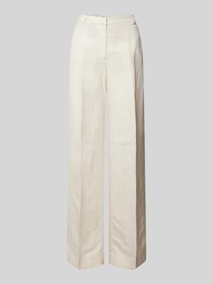 Wide leg stoffen broek met persplooien Shop The Look MANNEQUINE