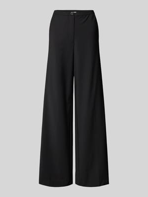 Straight fit stoffen broek van wolmix met stretch en elegante persplooi Shop The Look MANNEQUINE