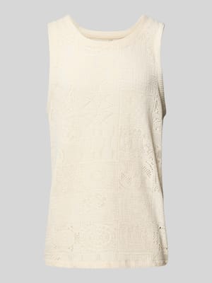 Stricktanktop mit Rundhalsausschnitt Modell 'Huxi' Shop The Look MANNEQUINE