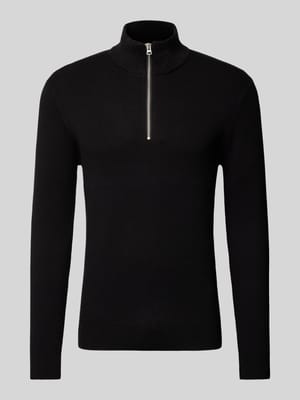 Regular Fit Strickpullover mit Stehkragen Modell 'PHIL' Shop The Look MANNEQUINE