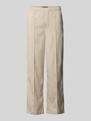 Wide leg stoffen broek met vaste persplooien, model 'Belds' Shop The Look MANNEQUINE