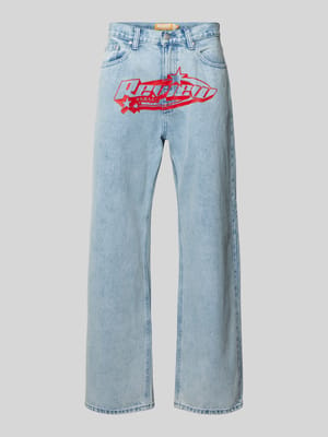 Baggy Fit Jeans mit Label-Print Shop The Look MANNEQUINE