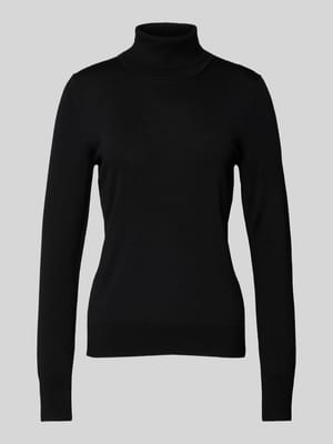 Sweter z dzianiny z golfem model ‘Fasecta’ Shop The Look MANNEQUINE